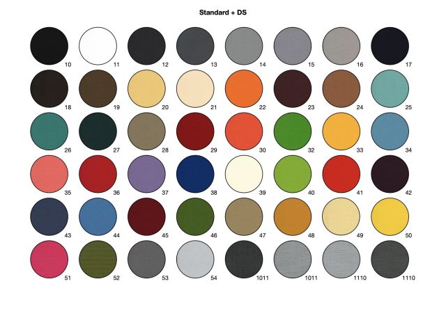 Set of Standard Acoustic Cloth Sample Swatches, All 42 Colours